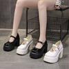 Mary Jane Shoes For Women Retro Pu Thick Heel Platform Casual Spring