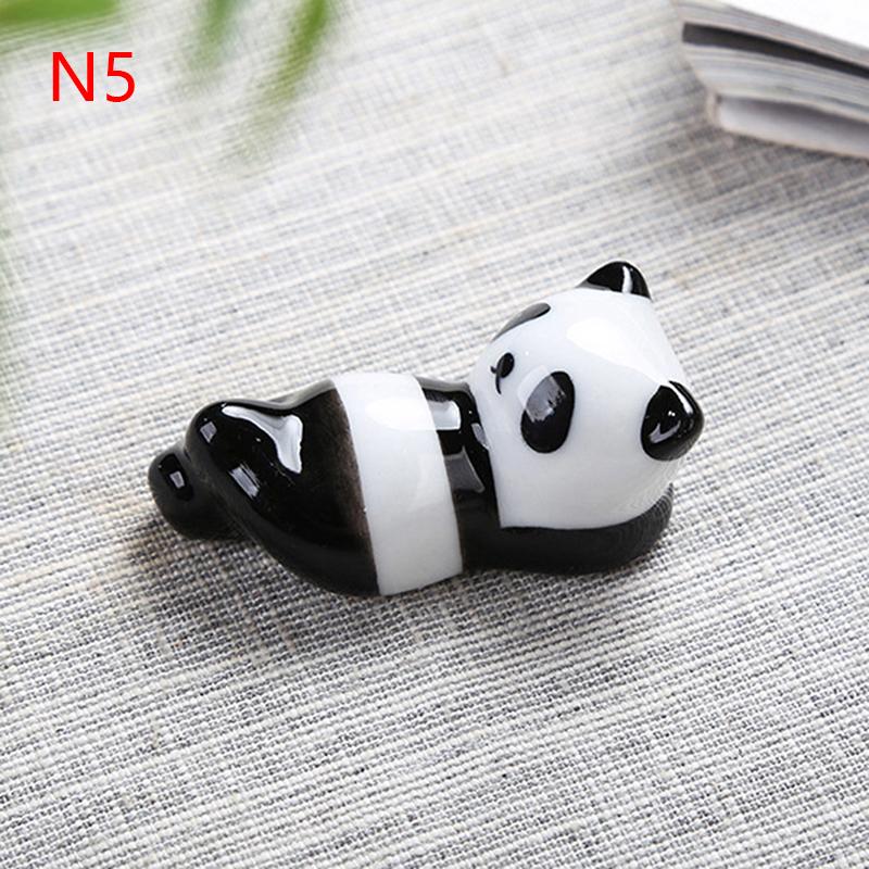 Chinese Chopstick Rest Cute Ceramic Chopsticks Mat Panda Shape Tableware Rest