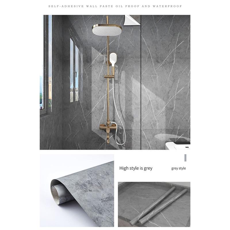 Waterproof Pvc Marble DIY Self-adhesive Wall Stickers Kitchen Renovation Wallpaper Decorative Film