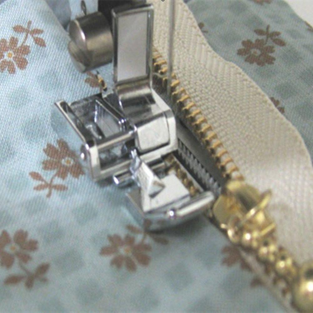 Wide Left & Right Zipper Presser Foot For Low Shank Snap On Domestic Singer Brother Babylock Janome Sewing Machine Accessories