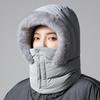 Warm Scarf Mask Integrated Hat Coldproof Helmet Cap New Lei Feng Hat  Autumn and Winter