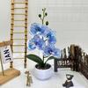 Multicolor Simulation Flower Potted White Flowerpot Faux Potted Plant Orchid  Office Decoration