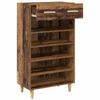 Shoe Cabinet with Shelf Rustic Wood Look 60 x 35 x 105 cm Engineered Wood