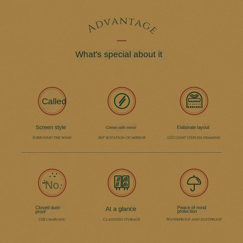 Sammenleggbar oppbevaringsboks for smykker Husholdningsøreringer Halskjede Displaystativ Høykapasitets Luksus Retro Screen Smykker Organizer Veske