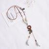 New Accessories Ceramic Necklace Ethnic Style Long Fringed Sweater Chain Simple Versatile