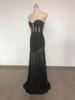 Strapless Rhinestone Mesh Bandage Evening Dress