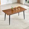 Rectangular Dining Table 190.5cm/150cm, Wood Look, Metal Legs, Kitchen Table for 6–8 People, Modern Industrial