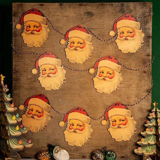 Vintage Vánoční Dřevěný Banner Hororová Dýně Čarodějnice Halloween Vlajková Girlanda Jelen Santa Claus Banner Závěsná Nástěnná Dekorace pro Domov Slavnostní Párty Vánoční Dekorace