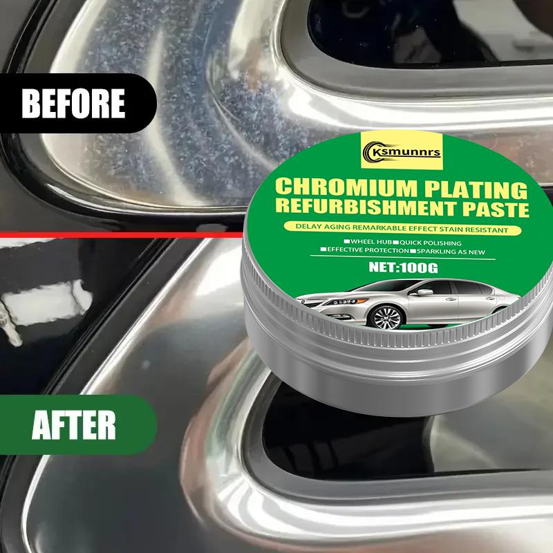 Chrom-Reparaturcreme - PE-basierte Mehrzweck-Metallrestaurationspaste für Aluminiumfelgen, Stoßstangen & Autoverchromung - Univers