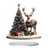 2D Flat Acrylic Christmas Color Gift Christmas Tree Home Living Room Holiday Desktop Decoration Assembly Props
