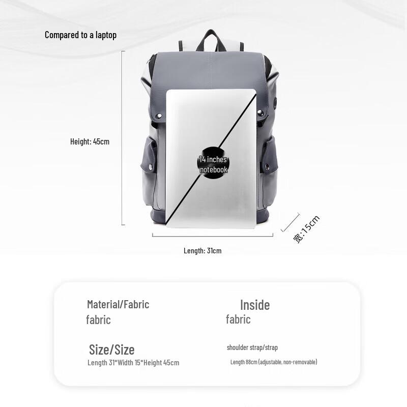 MARK FAIRWHALE Men's 16-inch Laptop Travel Backpack