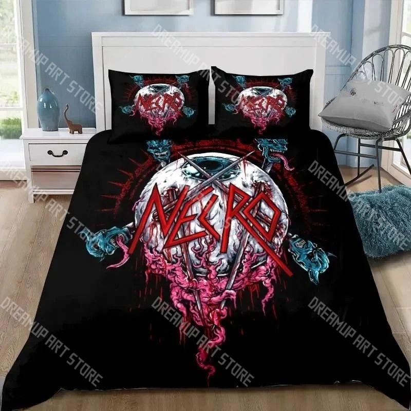 Fashion Slayer Heavy Metal Band Music Bedding Set Single Twin Full Queen King Size Bed Set Kids Bedroom Duvetcover Set