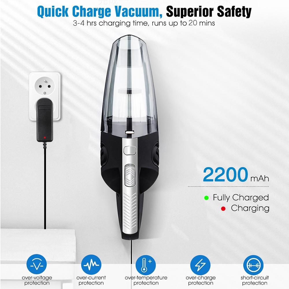 3500PA Mini Rechargeable Cordless Handheld Hand Vacuum Cleaner Car Home New