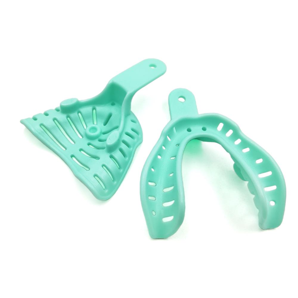 

6pcs/pack Colorful Dental Impression Trays Plastic Materials Teeth Holder Dental Lab Tray Dentistry Plastic Tray 6 pcs green