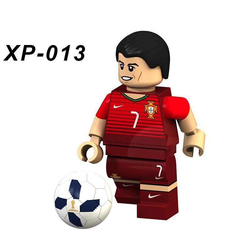 Football Sports Star Model 4.5cm Bricks Series Characters Mini Action Figure Building Blocks Kids Toys For Education Gifts