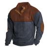 Autumn Winter New Men's Outdoor Corduroy Casual Stand Up Collar Long Sleeved Pullovers Daily Comfortable Versatile Fashionable Loose Pullovers