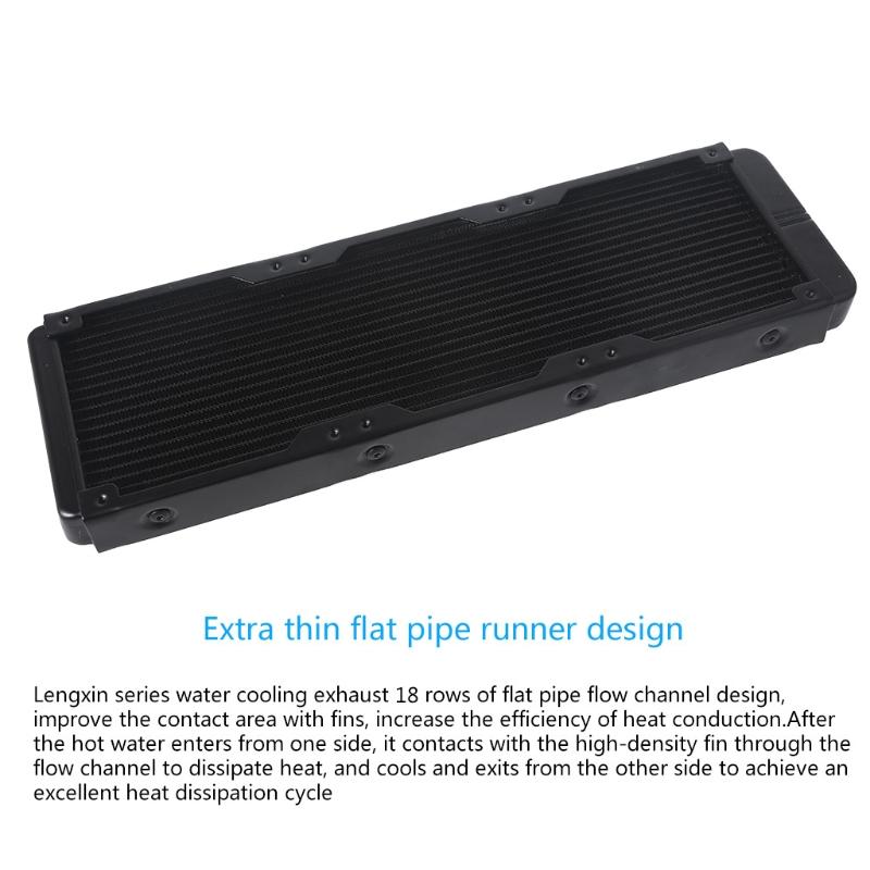 Water Cooling Computer Radiator 18 Pipe Aluminum Heat Exchanger Liquid Cooling Heat Sink for CPU PC Water Cool System
