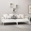 Vidaxl Daybed with Mattress, 90X200 Cm, White, Pine Wood