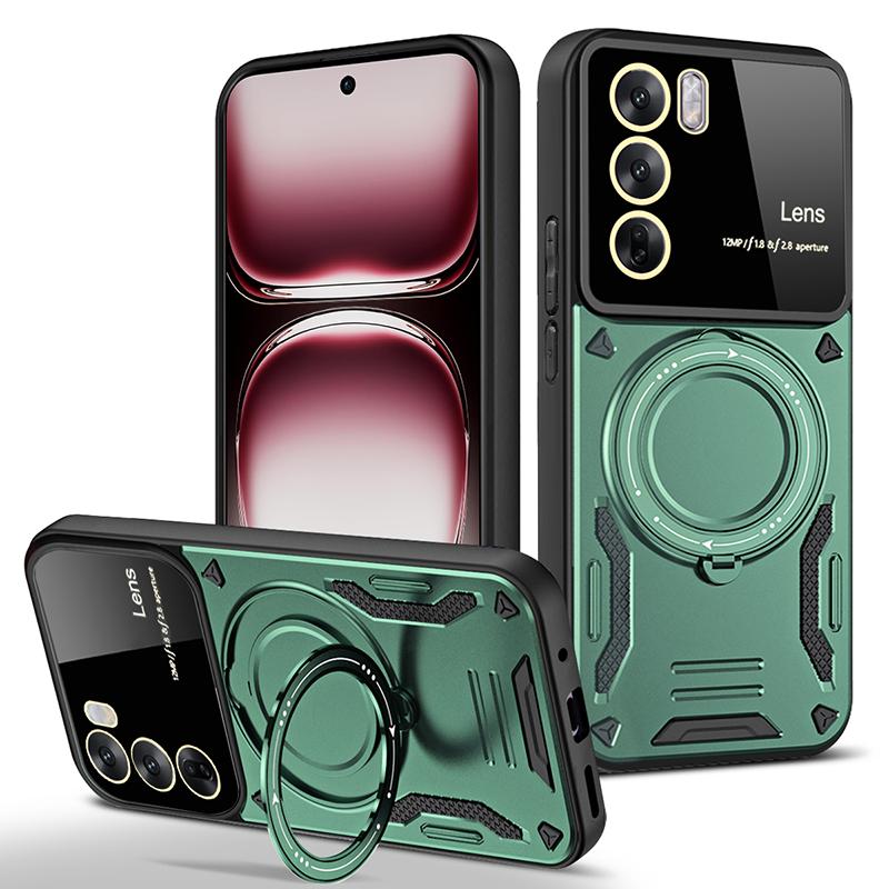 For OPPO Reno 12 Armor Shockproof Phone Case For Oppo Reno 12 Pro Anti-Fall Finger Ring Holder Magnetic Cover Capa Reno 12 Cases