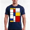 De Stijl 2 Mondrian Inspired Tshirt Summer Casual Cotton Tee Oversized Streetwear Tops Vintage Graphic Print 100 Cotton