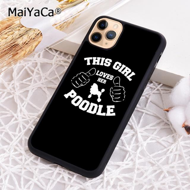 MaiYaCa Frieden Liebe Pudel Handyhülle Cover Für iPhone 17 Air 16 15 plus 11 12 13 14 pro max Hülle coque