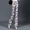 Cuihua Women's Summer Micro-Flare Body-Shaping Pants, 2025 Fashion Trends, Elastic Waist, Slimming and Versatile Design
