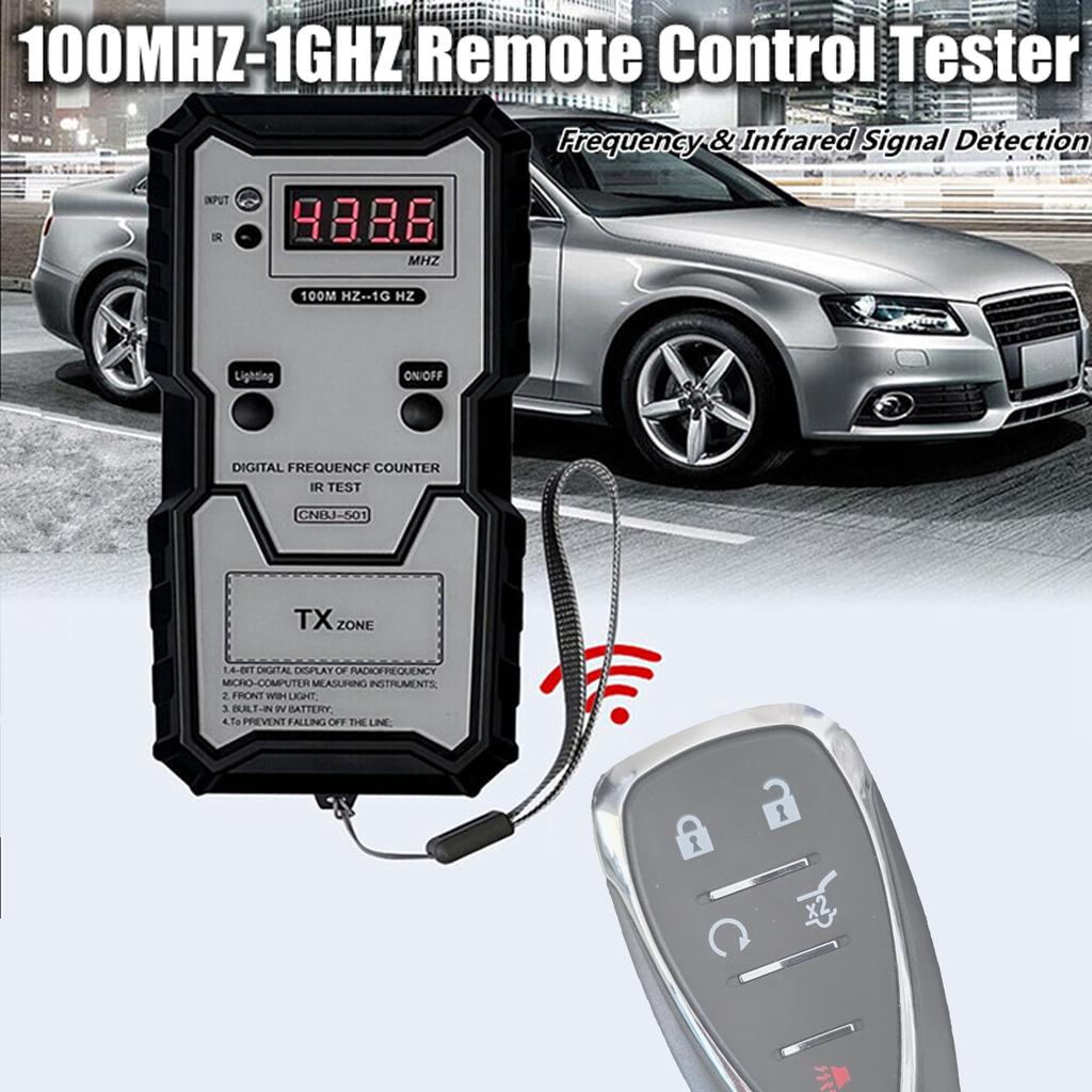 Autoschlüssel Infrarot-Frequenztester 100 M-1 GHz Digitales elektronisches Infrarot-Frequenzzähler-Testgerät mit Beleuchtung