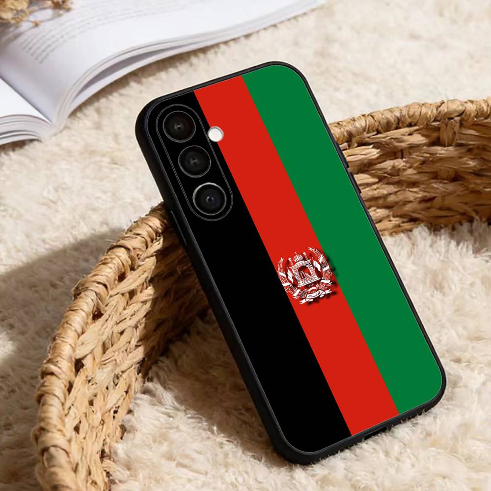 

Flag of Afghanistan Phone Case For Samsung Galaxy A91,80,73,72 ,71,53,52,32 ,31,22,21s,20,Soft Black Case Samsung a22 4g