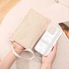 Fashion Straw Woven Bag For Women Hollow Out Beach Handbag With Wrist Strap Portable Phone Purse Solid Color Simple Cash Bag Summer Accessory