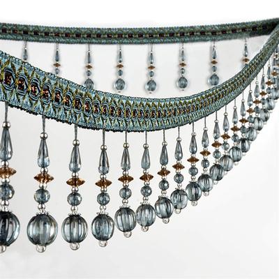 3 Meter Kristal Kraal Kwast Gordijn Huisdecoratie Hanger Franje Rand Kant Gordijn Bank Tafelkleed Decor Accessoires