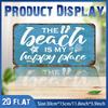 D Flata Metal SignVintage Metal Sign The Beach Is My Happy PlaceRustic Blue Perfect for Home Bar Cafe Garden