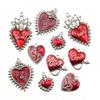 European & American Retro Gothic Winged Heart Rose Earrings & Necklace Set