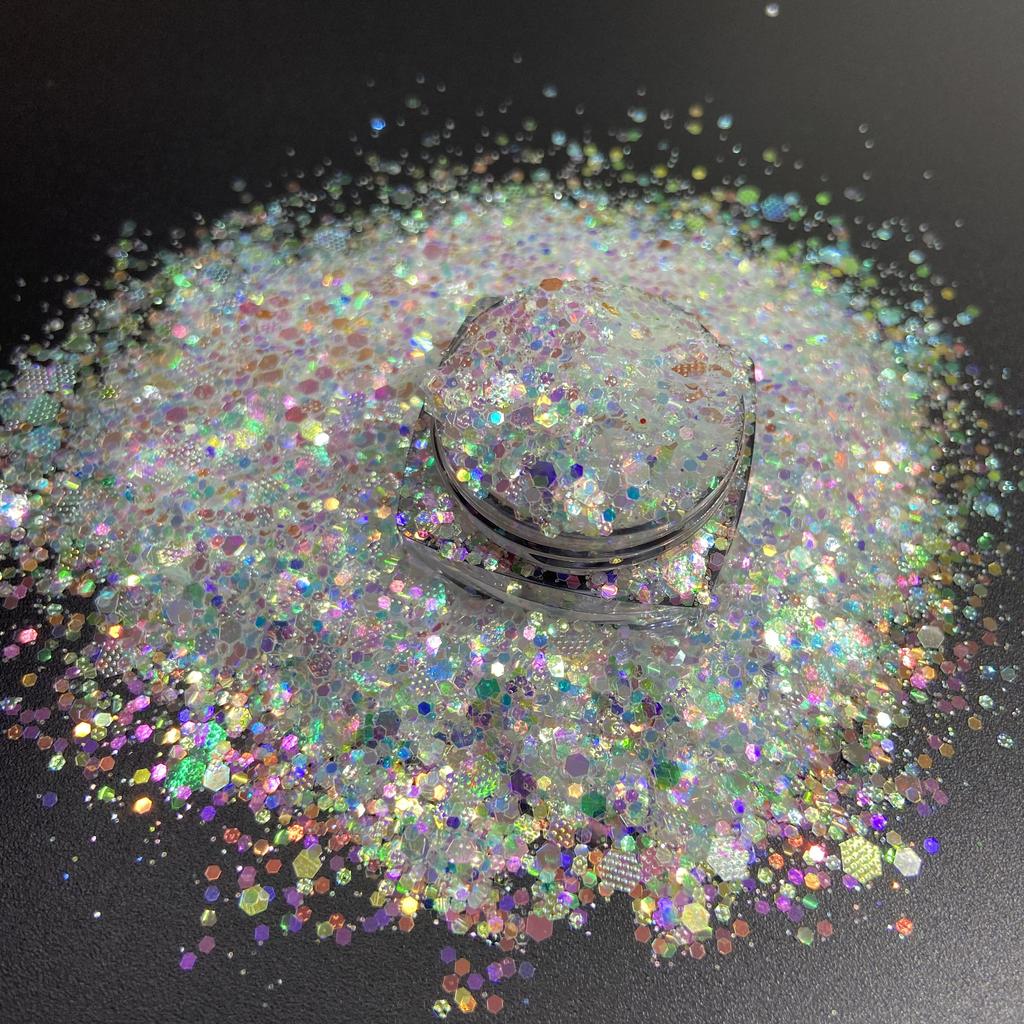 Crystal rainbow Chunky Glitter Bulk Mix Nail Art Tumbler Crafts Glitters for Christmas Decorations