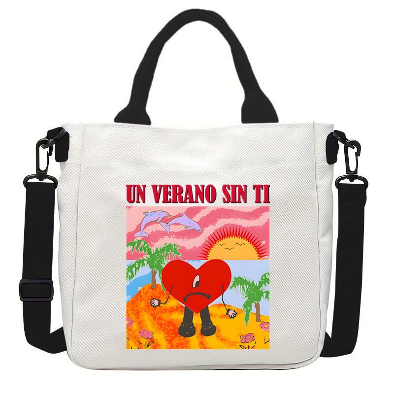 Multi-color KPOP Stray Felix Printed Crossbody Bag Canvas Shoulder Bags