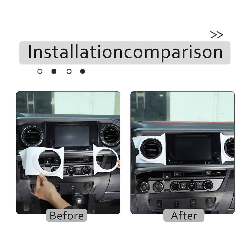 White Center Console AC Air Vent Trim Cover For Toyota Tacoma 2016-