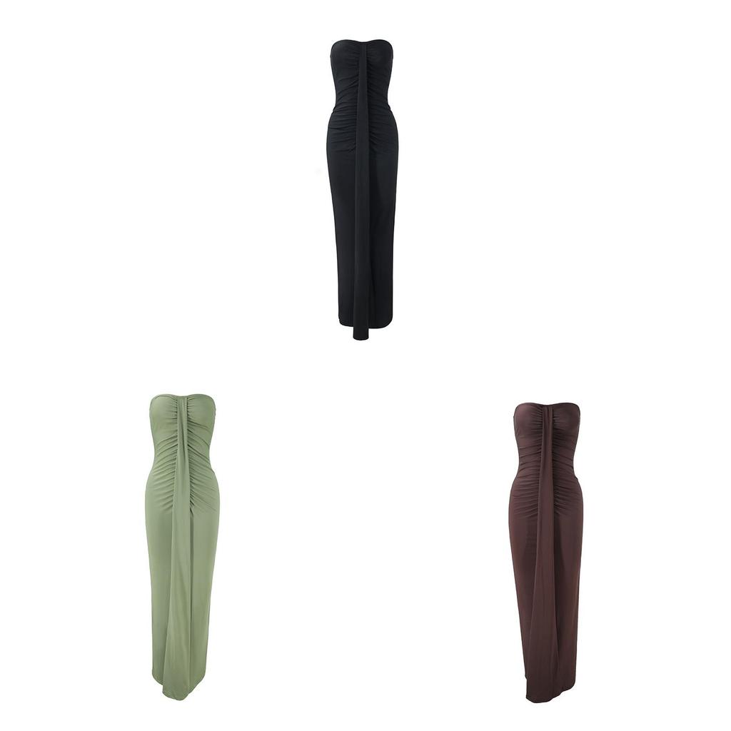 Sexy Slim Fit Bandage Dress With Pleated Design For Summer Casual Womens Fashion