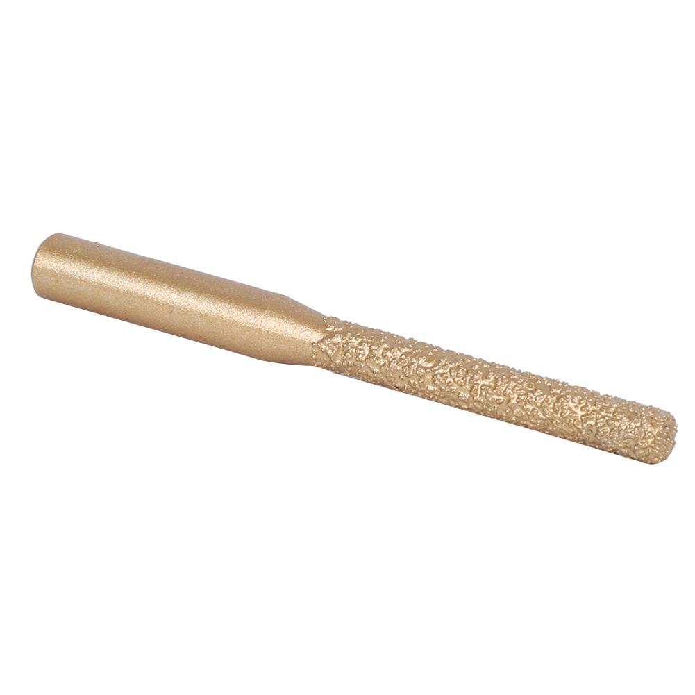 Diamond Router Bits Golden Brazed Straight Shank for Quartz Stone Marble Seam Knife6.35 X 5 X 65mm