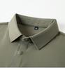 Jelly Polo Cool Sunscreen Smooth and Skin friendly Brocade Ammonia Four sided Elastic Men's Long sleeved Polo Shirt