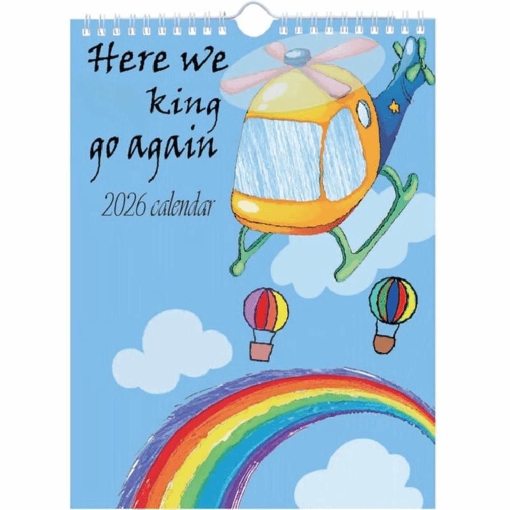 

Подвесные блокноты 2026 Настенный календарь-планировщик Юмор Подвесной месяц Подвесной календарь для дома офиса A