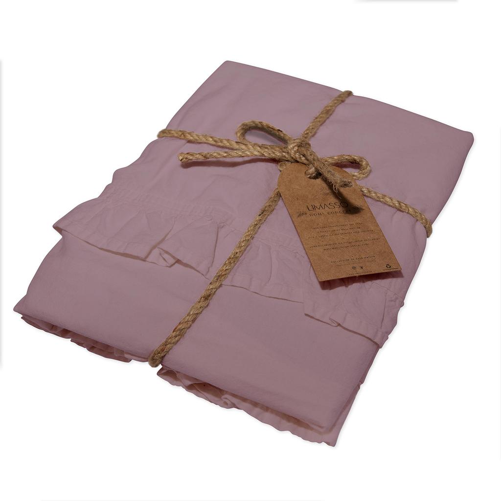 Pillowcases 40 X 40 with Ruffles, Lilac Heather, Set of 2