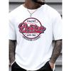 European Sizes Men'S Boston Athletics Vintage Graphic T-Shirt - White Retro Sports Tee,  Casual & Casual Attire - Machine Washable L