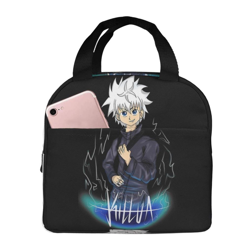 Killua Zoldyck Anime Hunter X Hunter Insulated Lunch Bag for Kids Cooler Thermal Food Box Tote Leakproof Lunch Boxes Container