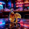 Yousheng Octopus Shaped Whiskey Decanter, 3D Blown Glass Wine Bottle with Stopper, 400ml Handmade Lead-Free Barware, Creative Bar Decor Gift for