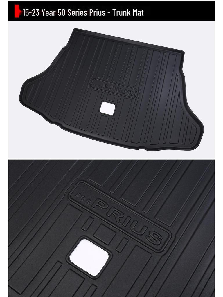 Waterproof 3D Trunk Mat for 06-23 Prius 50 Series - TPE Rear Trunk Mat