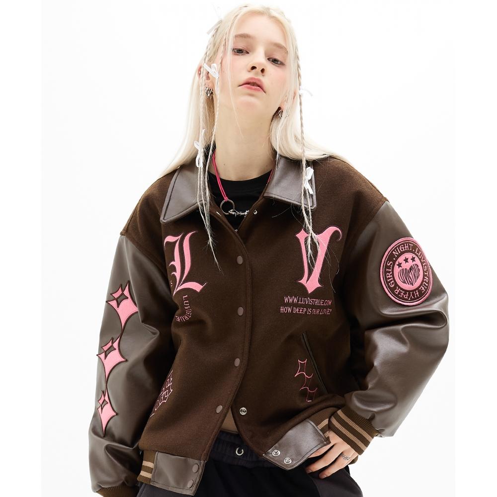 

КУРТКА ДЛЯ СТАДИОНА LUV IS TRUE DNКОРИЧНЕВАЯ