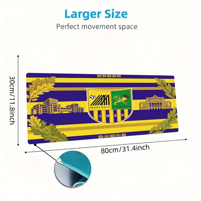 FC Metalist Kharkiv Color Mouse Pad Large Gaming Table Cushion Non-slip Laptop Tablet Big Mousepad XXL Mat Mini PC Playmat With Lock edge