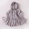 Solid Color Silk Scarf Chiffon Ramadan Long Scarf Fashion Sunscreen Headscarf  Outdoor