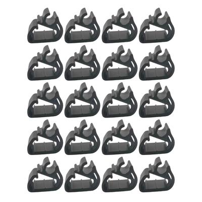 Pack Of 20 Secure Windshield Wiper Washer Hose Clips Clamps Plastic Construction Easy Installation Universal Fit For Car