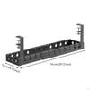 Desk Cable Tray with Clamp Space-Saving Power Strip Holder Compact for Gamers