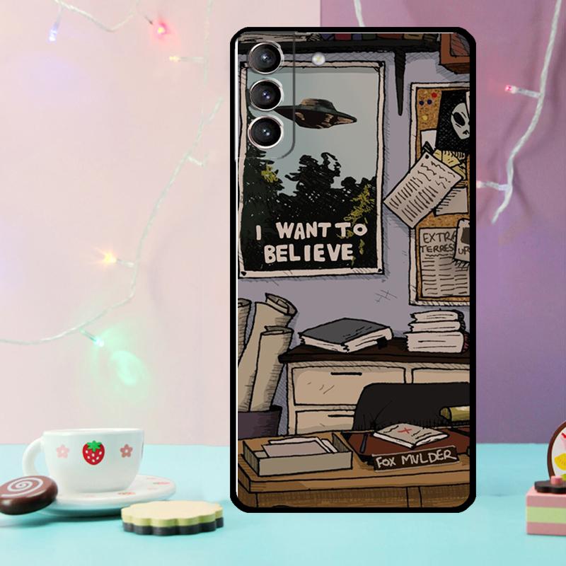 The X Files I want to believe Phone Case For Samsung Galaxy S24 S25 Ultra S21 S22 S23 Ultra S9 S10 S20 Plus S25 FE Cover